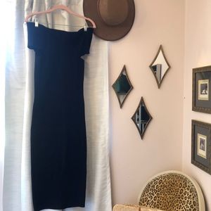 Navy blue midi dress
